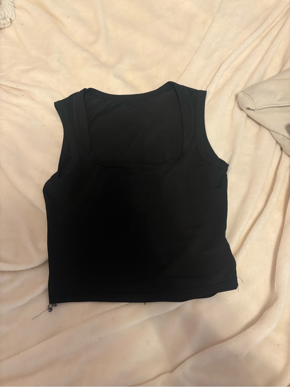 SHEIN Black Square Neck Tank Top